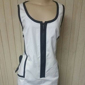 Michael Kors white and black Mod chic dress